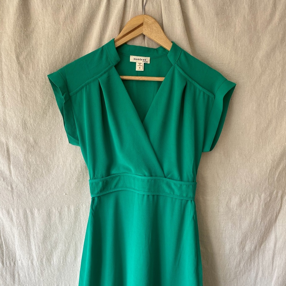 A Line Green Dress